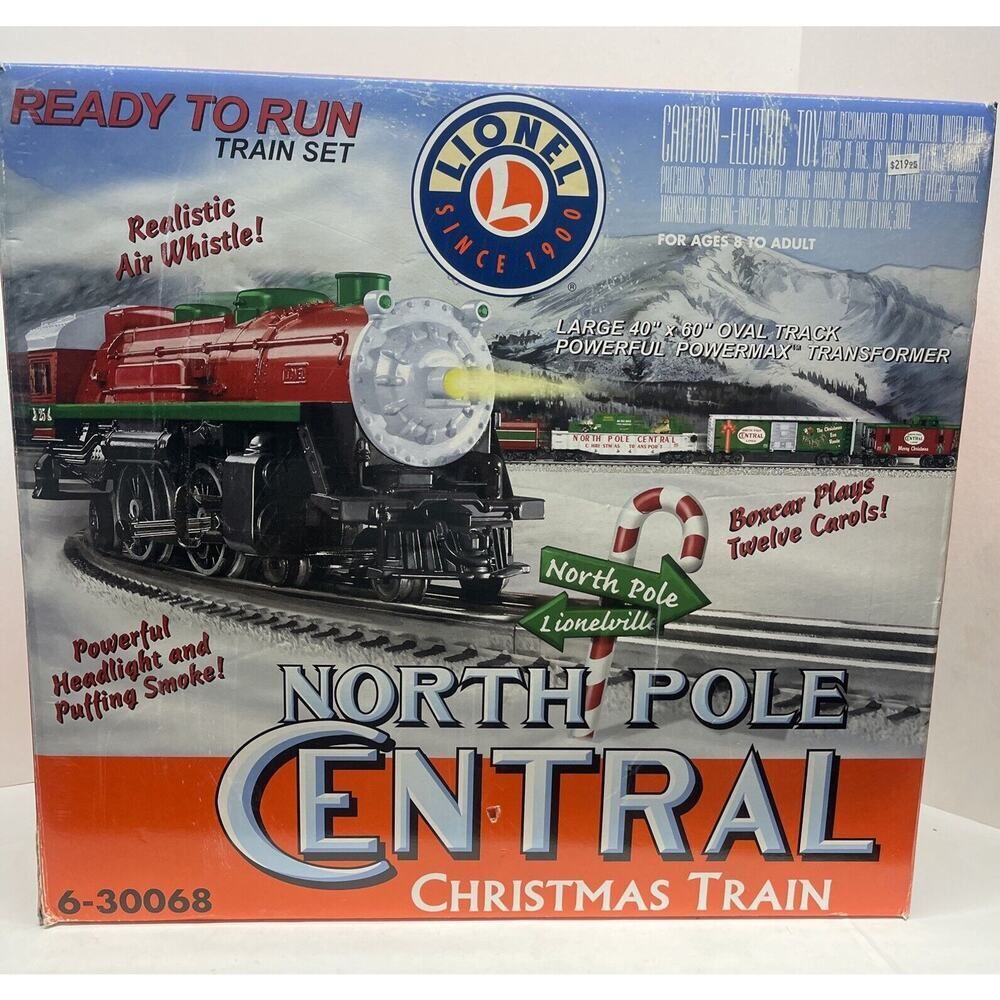 VINTAGE SEALED NEW Lionel 6-30068 O Gauge North Pole Central Christmas Train Set
